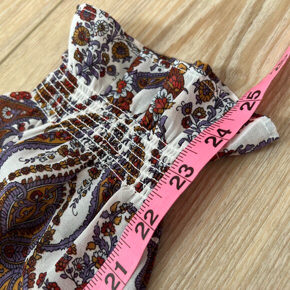 💜AMANDA GREEN * Elegant top with ruffles around neck and wrists Sz M Pa… - Picture 7 of 9